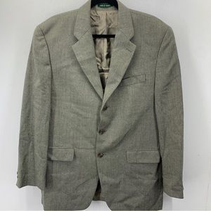 Lauren Ralph Lauren Mens 42R Jacket‎ Sports Coat Silk Three Button Notch Collar